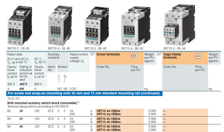 Contactor - Sirius-3RT-Series - 3RT1016-kilang