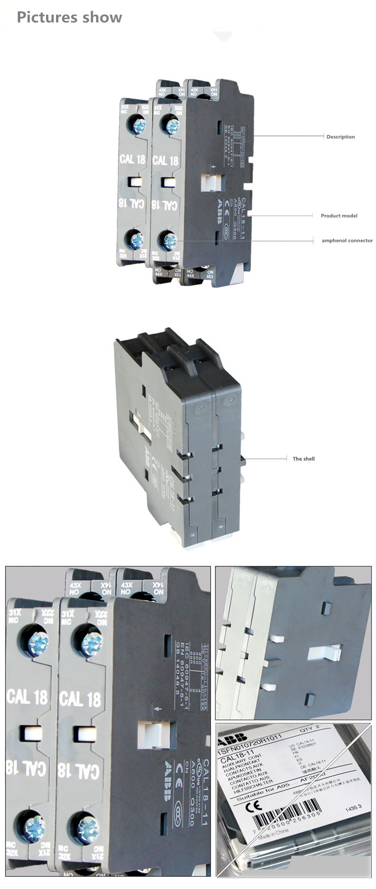 Contactor-auxiliary-contact--CAL18-11---1NO1NC-Customized