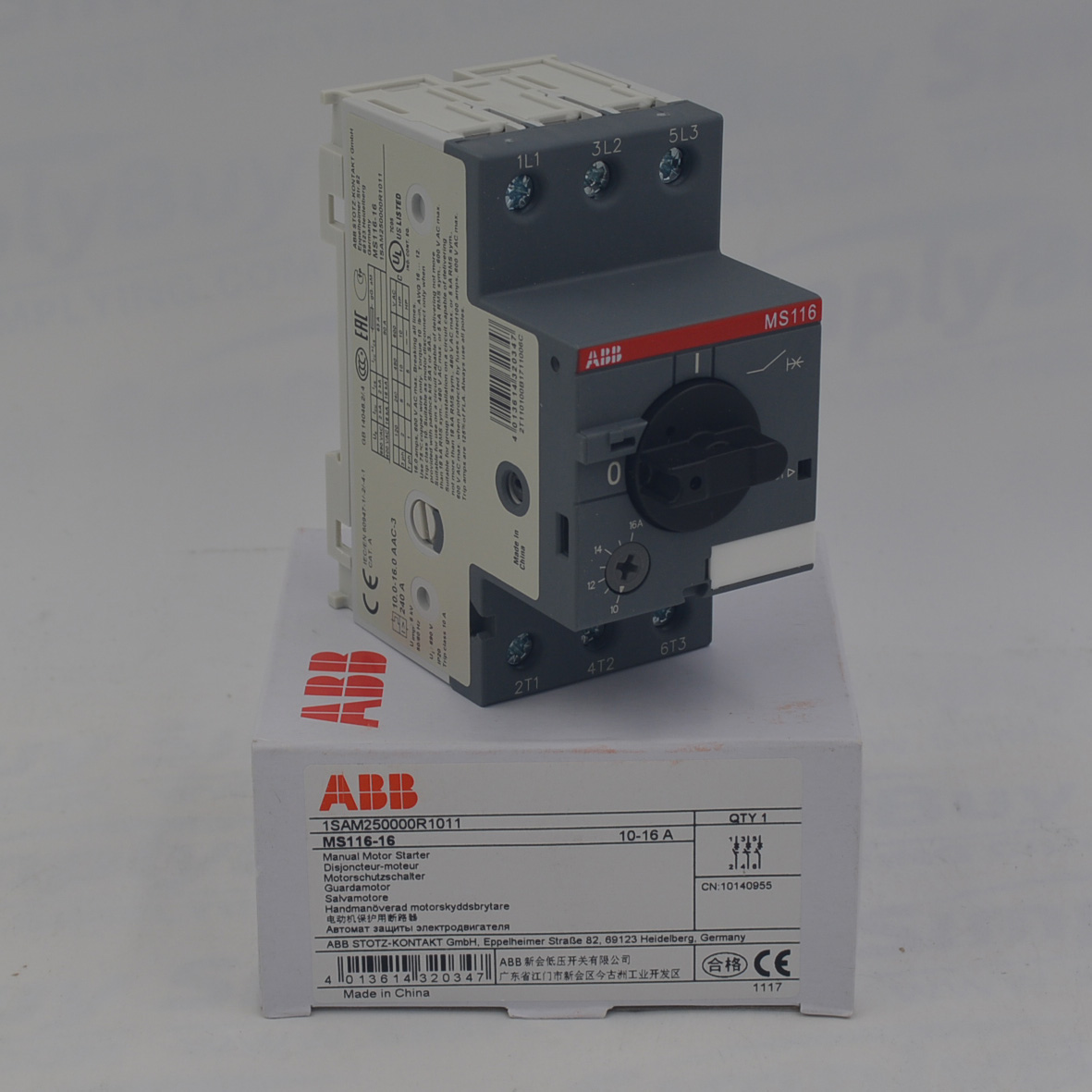 ABB MS116-16 Manual Motor Starter 1SAM250000R1011 